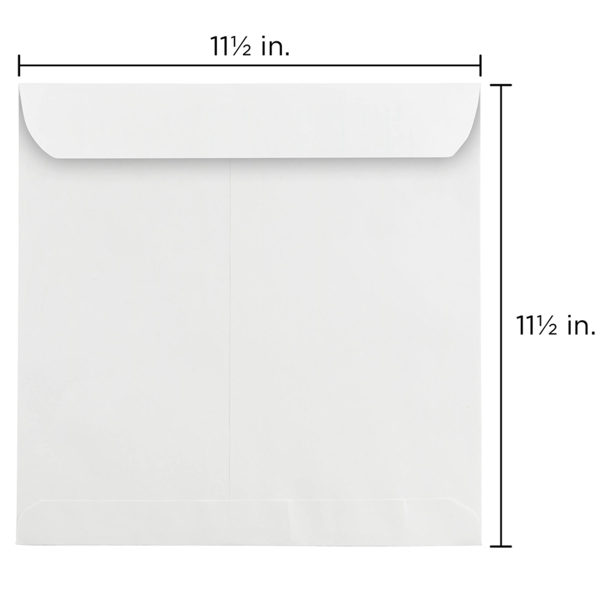 JAM Paper 11.5" Large White Square Invitation Envelopes